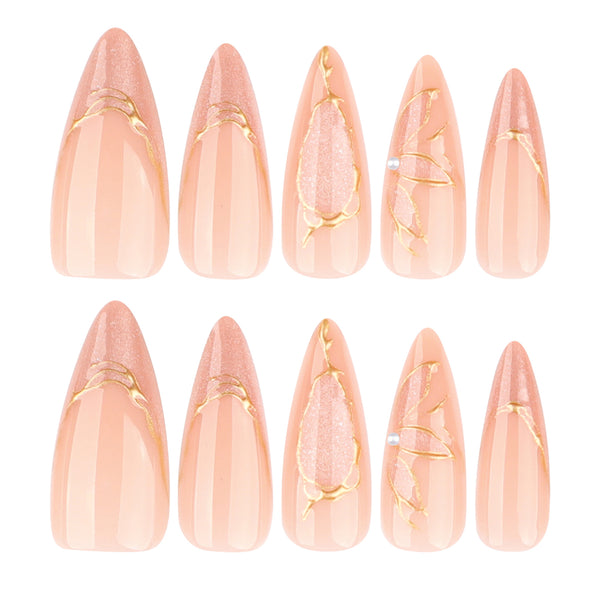 12 Sizes-24 Pcs Press On Nails JP3997