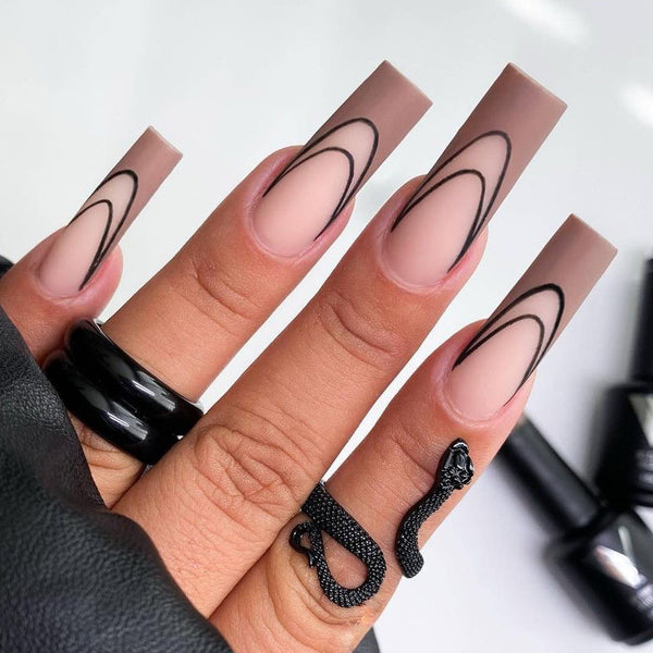 12 Sizes-24 Pcs Press On Nails JP1439