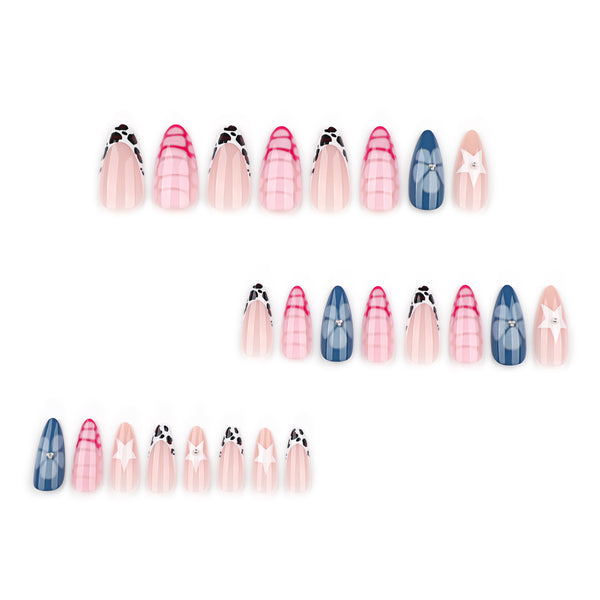 12 Sizes-24 Pcs Press On Nails JP3968