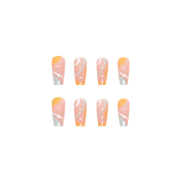 12 Sizes-24 Pcs Press On Nails W162