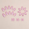12 Sizes-24 Pcs Press On Nails W1340