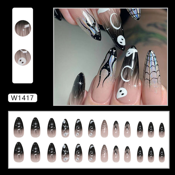 12 Sizes-24 Pcs Press On Nails W1417