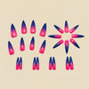 12 Sizes-24 Pcs Press On Nails Y1518