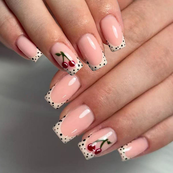 12 Sizes-24 Pcs Press On Nails C1393