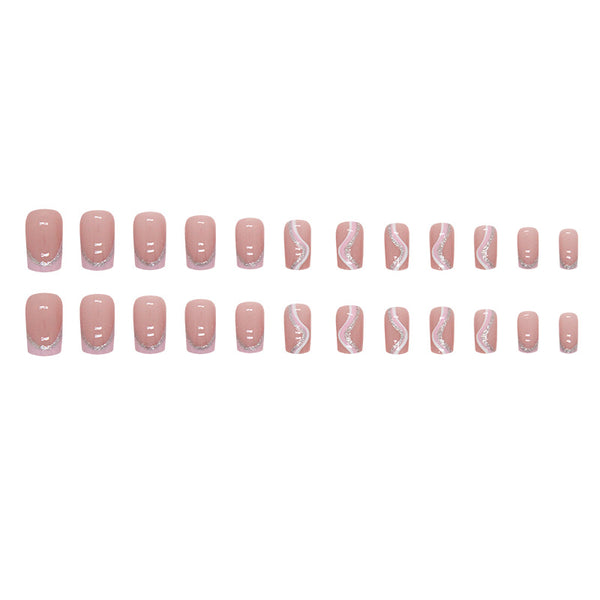 12 Sizes-24 Pcs Press On Nails W1359