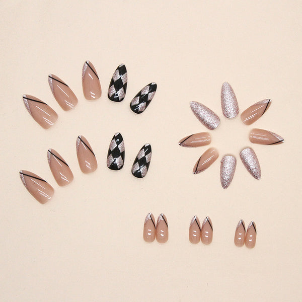 12 Sizes-24 Pcs Press On Nails W375
