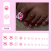 12 Sizes-24 Pcs Press On Nails F089