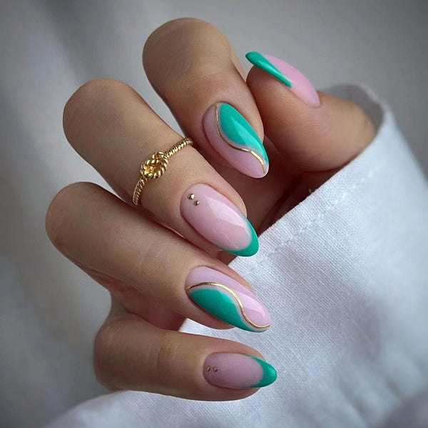 12 Sizes-24 Pcs Press On Nails W886