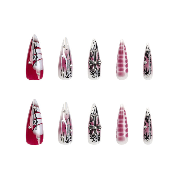 12 Sizes-24 Pcs Press On Nails JP2804