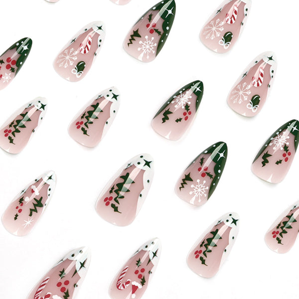 12 Sizes-24 Pcs Press On Nails JP1893
