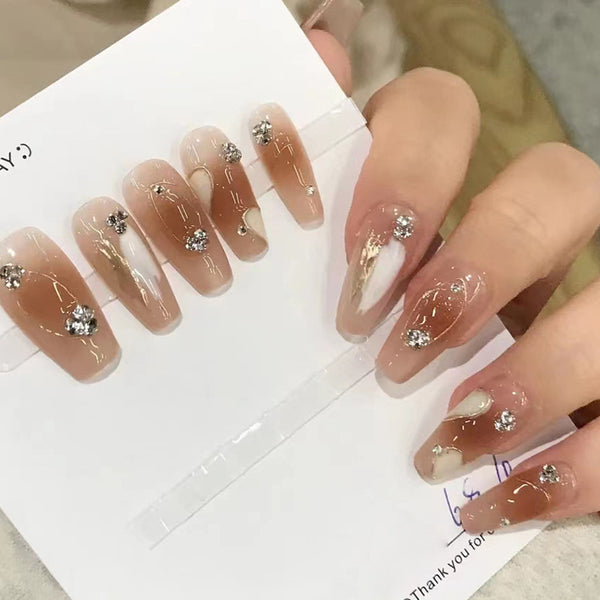 12 Sizes-24 Pcs Press On Nails Z516