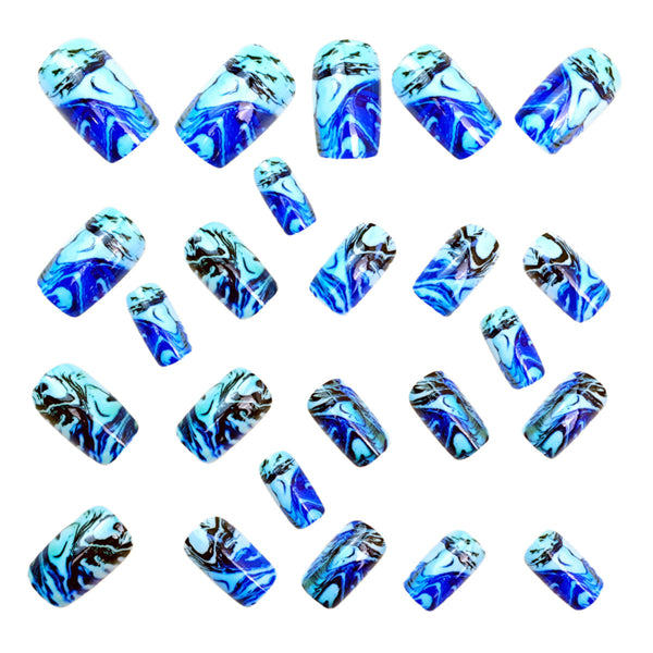 12 Sizes-24 Pcs Press On Nails Y1471