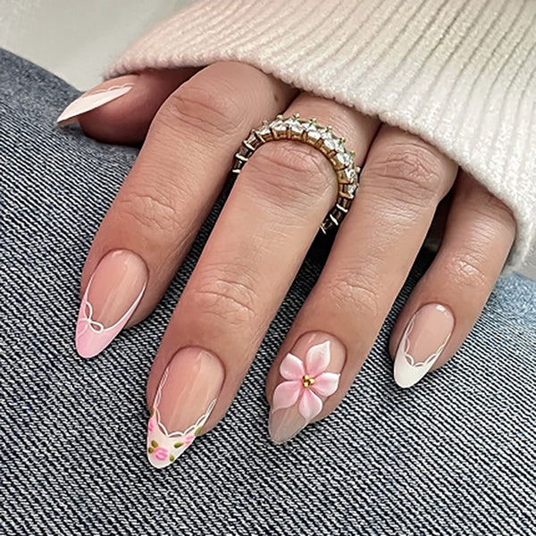 12 Sizes-24 Pcs Press On Nails JP4359