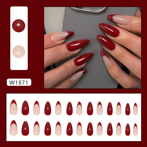 12 Sizes-24 Pcs Press On Nails W1871