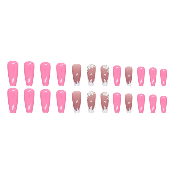 12 Sizes-24 Pcs Press On Nails Z693