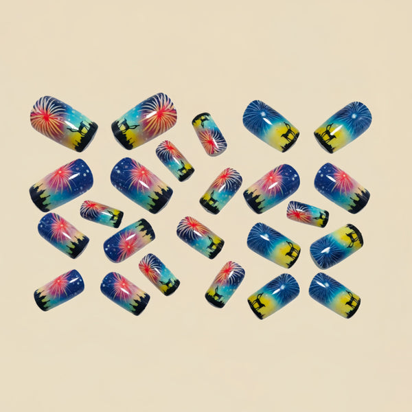 12 Sizes-24 Pcs Press On Nails Y1544