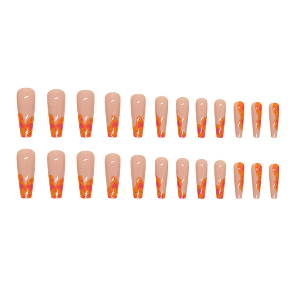 12 Sizes-24 Pcs Press On Nails W1432