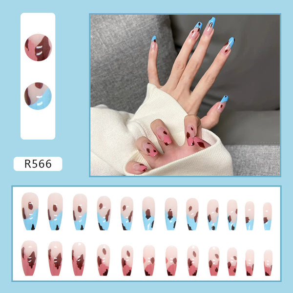 12 Sizes-24 Pcs Press On Nails R563