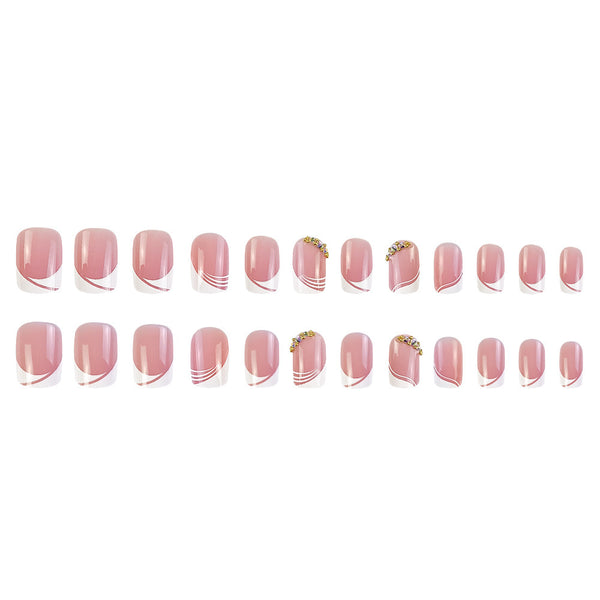 12 Sizes-24 Pcs Press On Nails D003