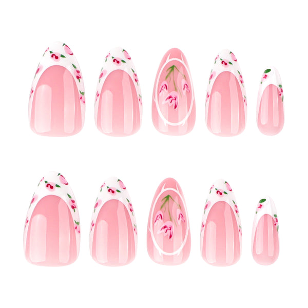 12 Sizes-24 Pcs Press On Nails JP3784