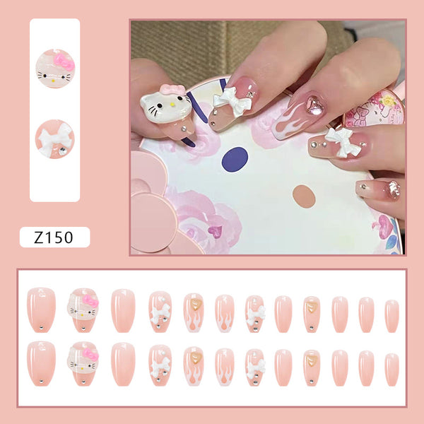 12 Sizes-24 Pcs Press On Nails Z122