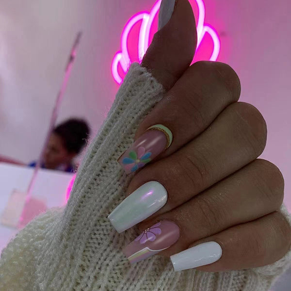 12 Sizes-24 Pcs Press On Nails W1092