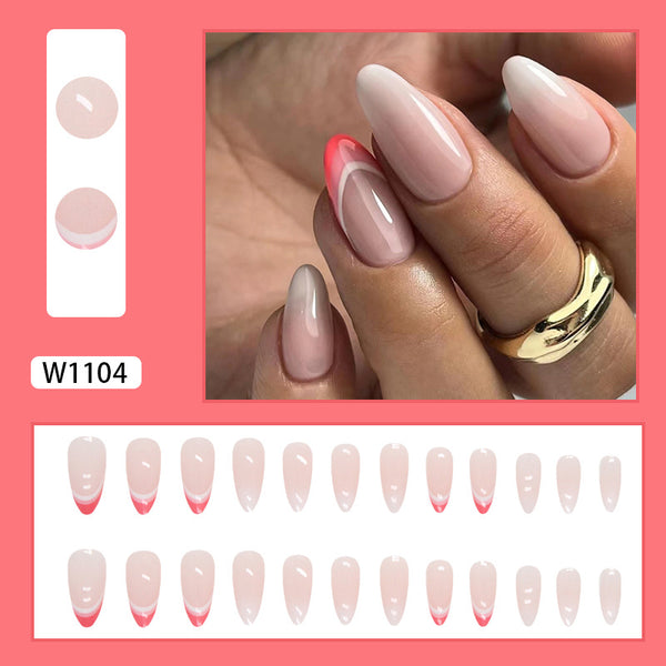 12 Sizes-24 Pcs Press On Nails W1104