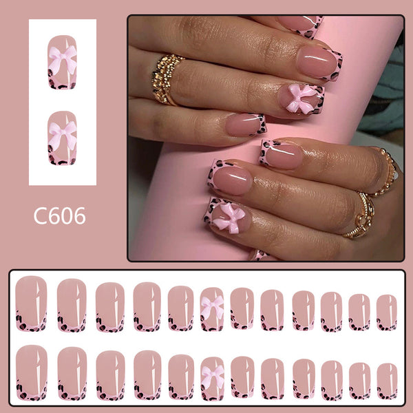 12 Sizes-24 Pcs Press On Nails C789