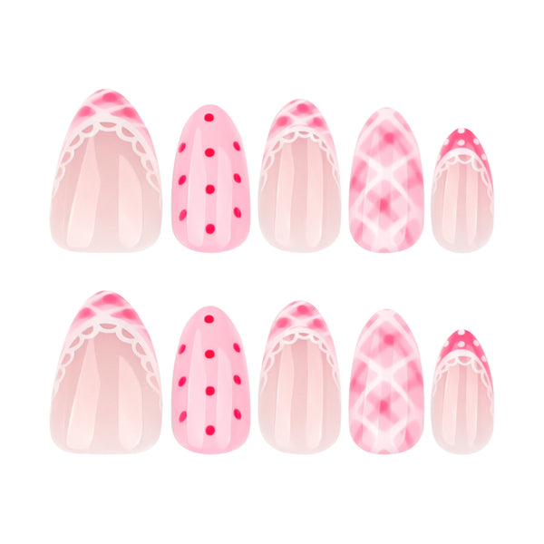 12 Sizes-24 Pcs Press On Nails JP4305