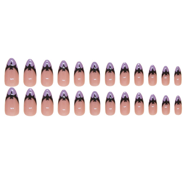 12 Sizes-24 Pcs Press On Nails W1607