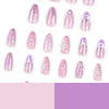 Almond Glossy Medium Pink Press on Nails