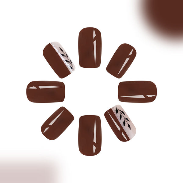 12 Sizes-24 Pcs Press On Nails C607