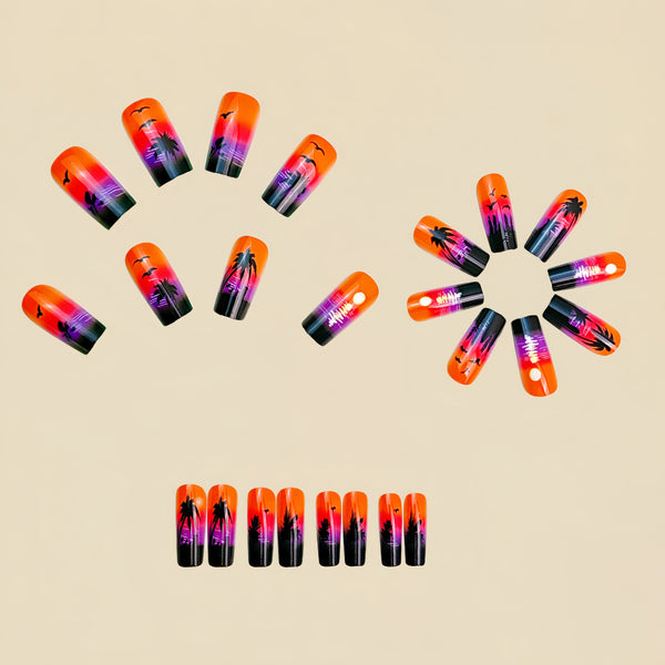 12 Sizes-24 Pcs Press On Nails Y917