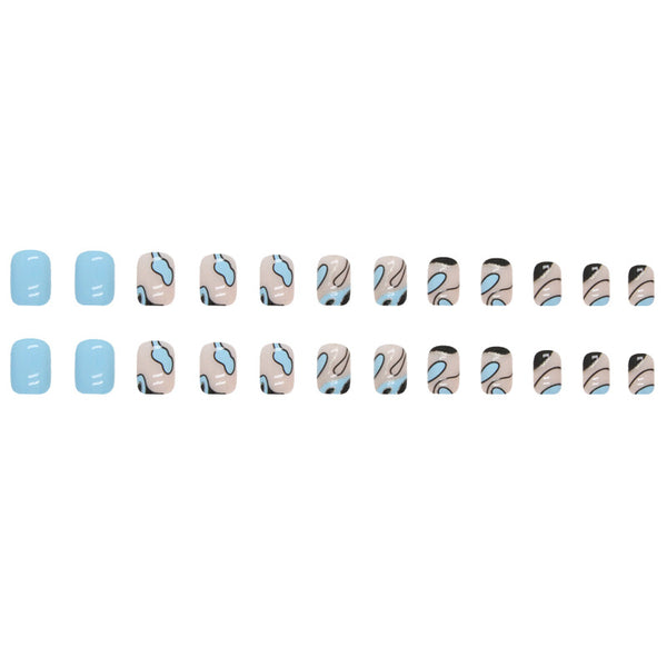 12 Sizes-24 Pcs Press On Nails W854