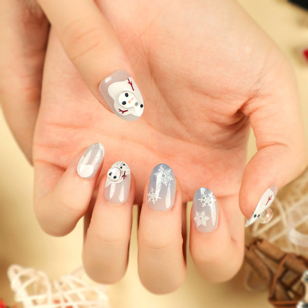 12 Sizes-24 Pcs Press On Nails JP2700
