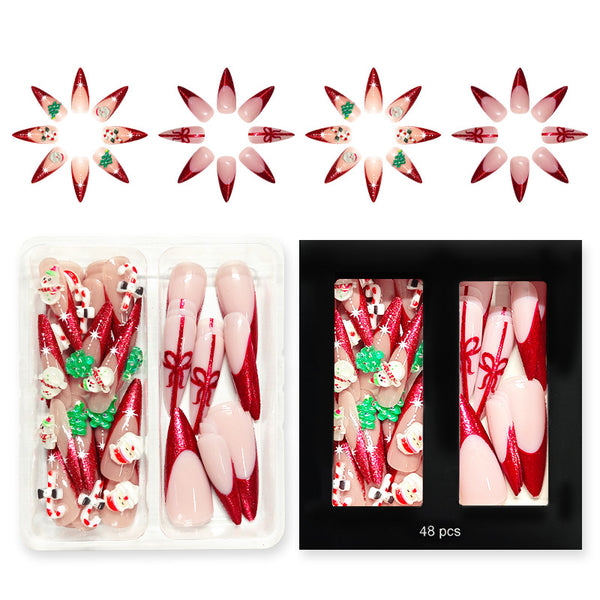 Christmas Press On Nails-2 Sets Mixed Pack (48PCS Total) xmas-9