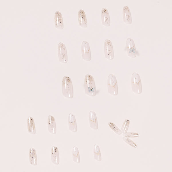 12 Sizes-24 Pcs Press On Nails JP1023