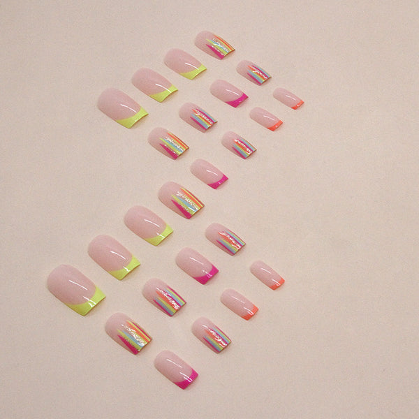 12 Sizes-24 Pcs Press On Nails W1355