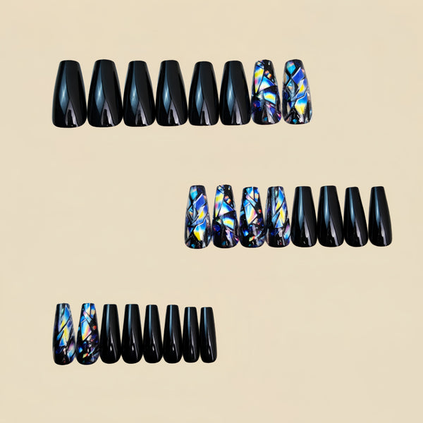 12 Sizes-24 Pcs Press On Nails Y1498