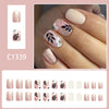 12 Sizes-24 Pcs Press On Nails C1339
