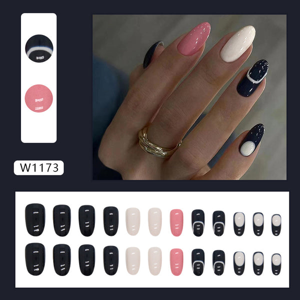 12 Sizes-24 Pcs Press On Nails W1173