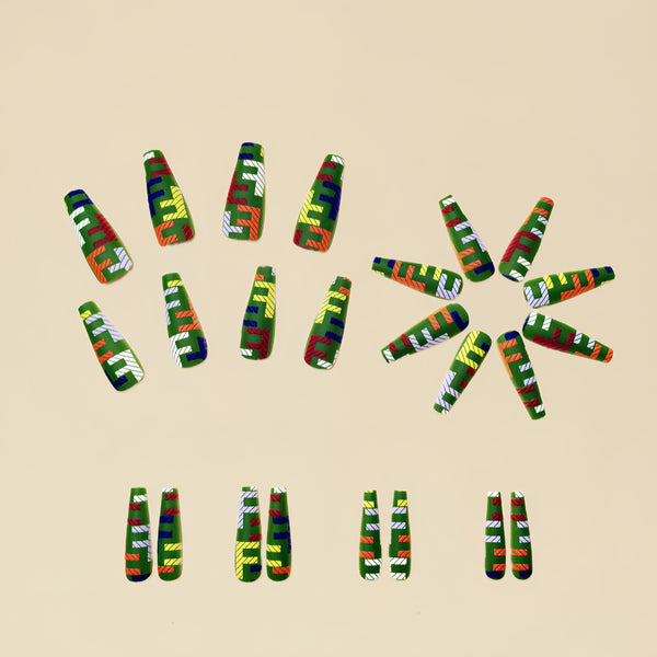12 Sizes-24 Pcs Press On Nails Y067