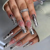 French Glossy Long Press on Nails