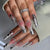 French Glossy Long Press on Nails