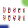 12 Sizes-24 Pcs Press On Nails C437
