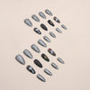 12 Sizes-24 Pcs Press On Nails W1007