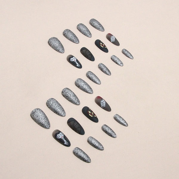 12 Sizes-24 Pcs Press On Nails W1007