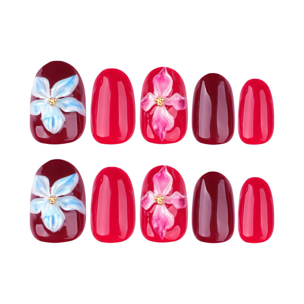 12 Sizes-24 Pcs Press On Nails JL0676