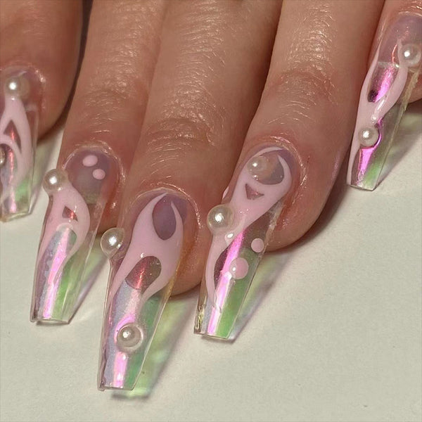 12 Sizes-24 Pcs Press On Nails JP1613