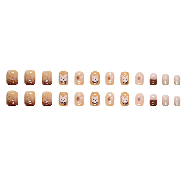 12 Sizes-24 Pcs Press On Nails R715